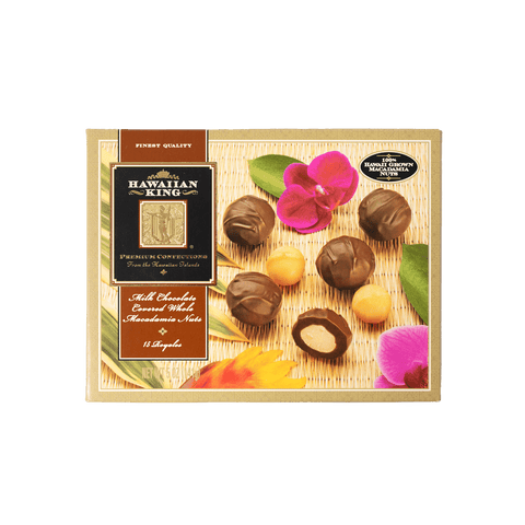 Lolli and Pops International Hawaiian King Milk Chocolate Macadamia Nuts Box